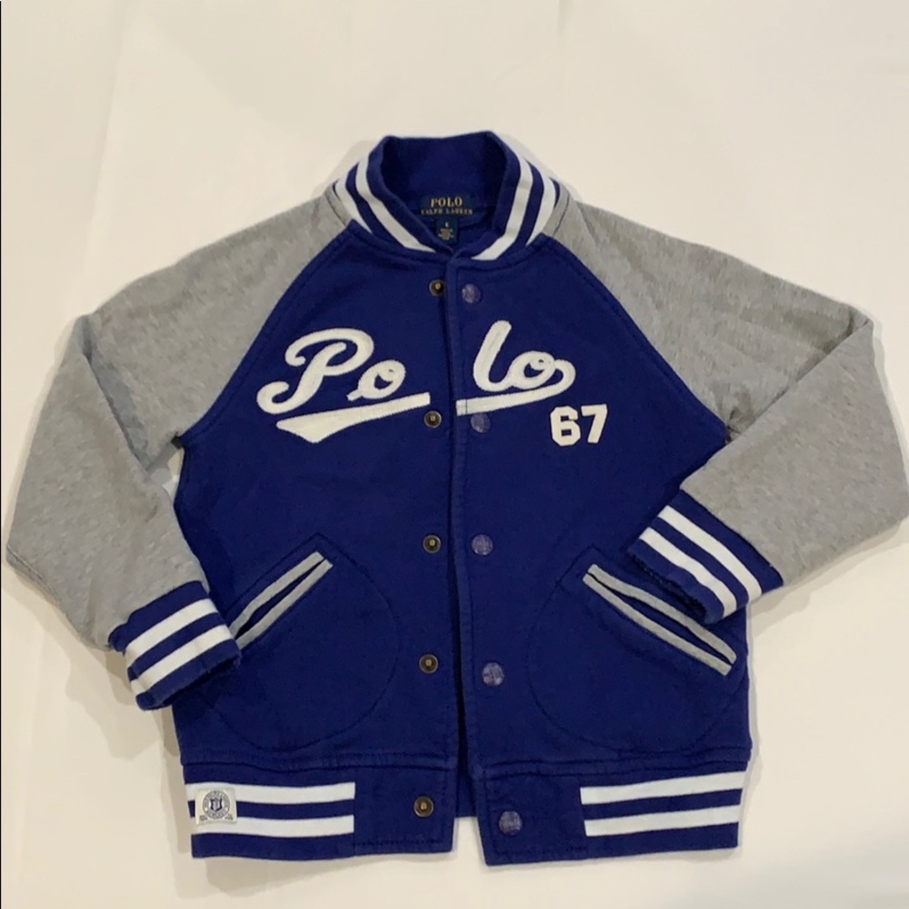 Blue/Gray/White Ralph Lauren button down jacket